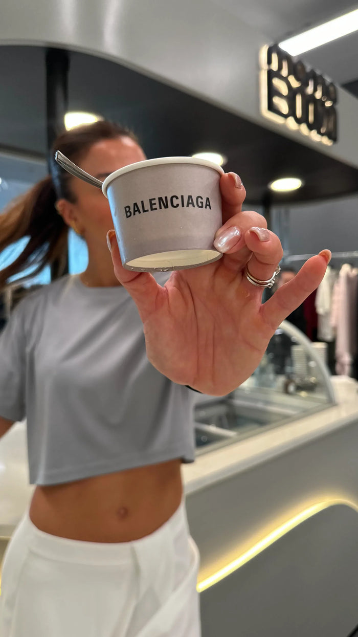 A cart in the middle of Balenciaga